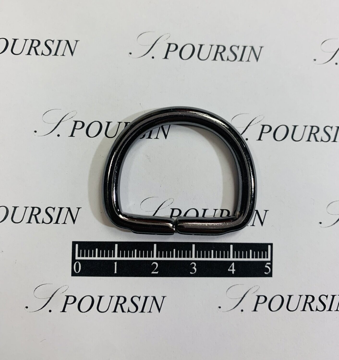 Dé 1/2 Rond 25x44 Non Soudé Laiton Poli Bille Nickel Noir Verni - lot de 10 pièces