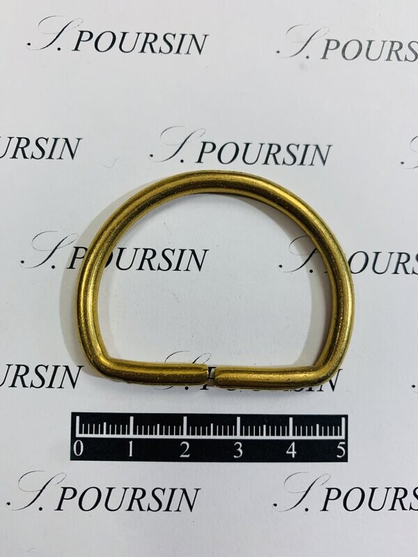 Dé 1/2 Rond 35x39 Non Soudé Laiton Poli Bille -  lot de 5 pièces