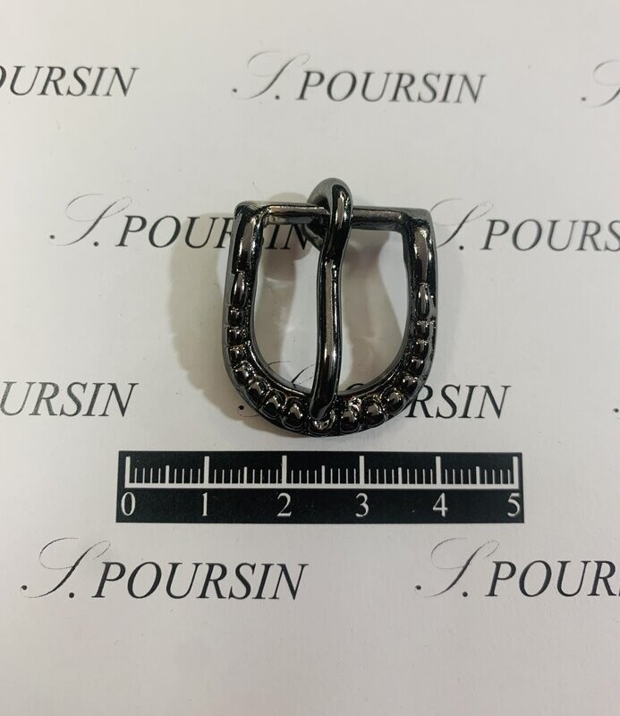 Boucle 506/16 Laiton Poli Bille Nickel Noir Verni - lot de 2 pièces