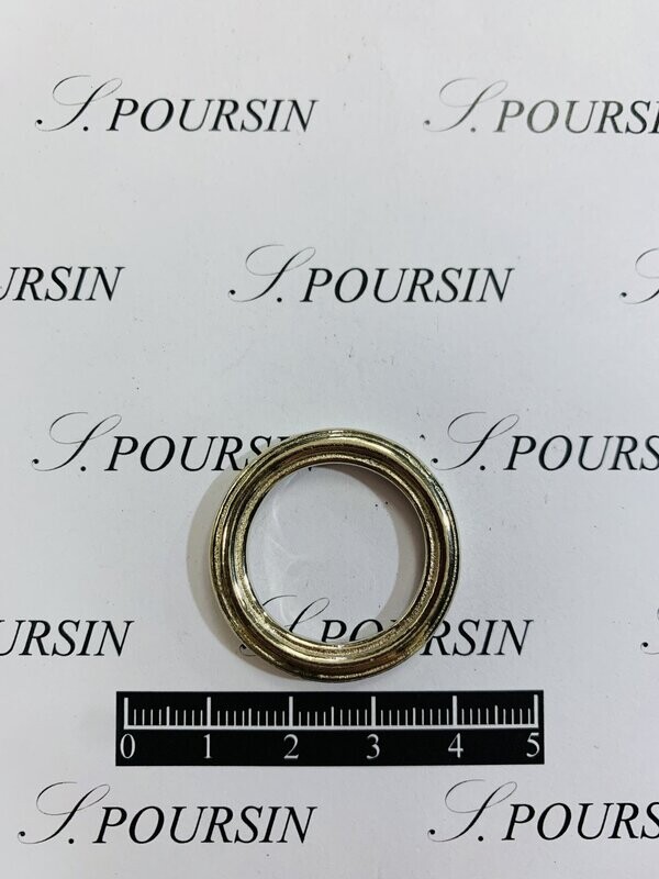 Anneau Fondu Baguette 21mm Maillechort Poli  - lot de 2 pièces