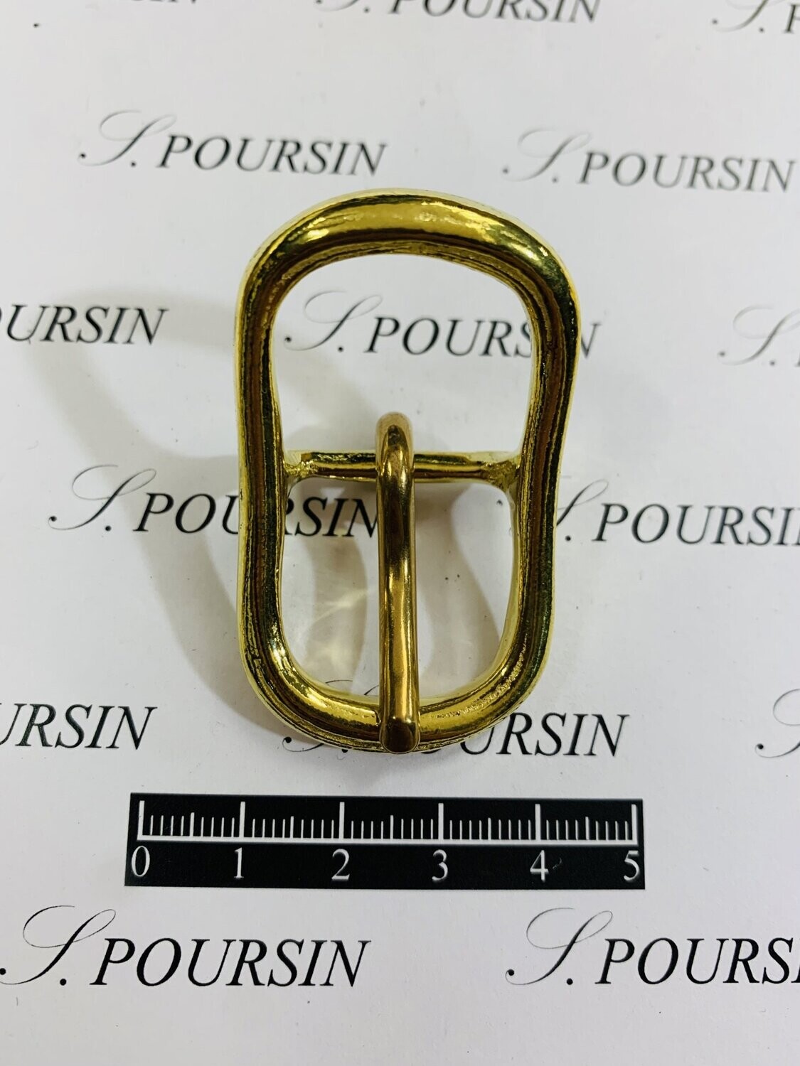 Boucle Double Baguette 20mm CH Laiton Poli Bille- lot de 2 pièces