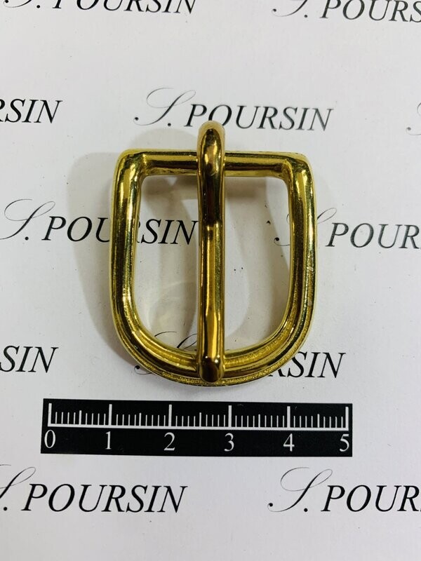 Boucle 1356/23mm CH "Baguette" Laiton Poli Bille  -  2 pièces