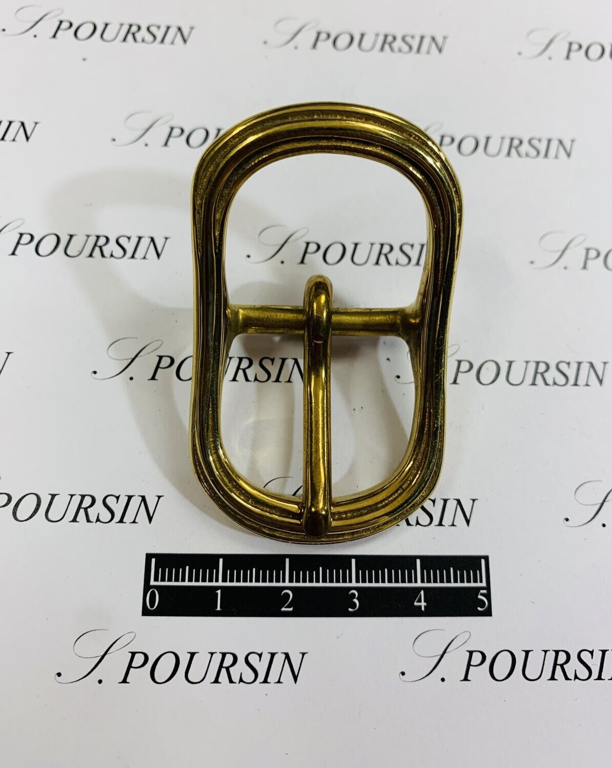 Boucle Double Baguette 27mm CH Laiton Poli Bille- lot de 2 pièces