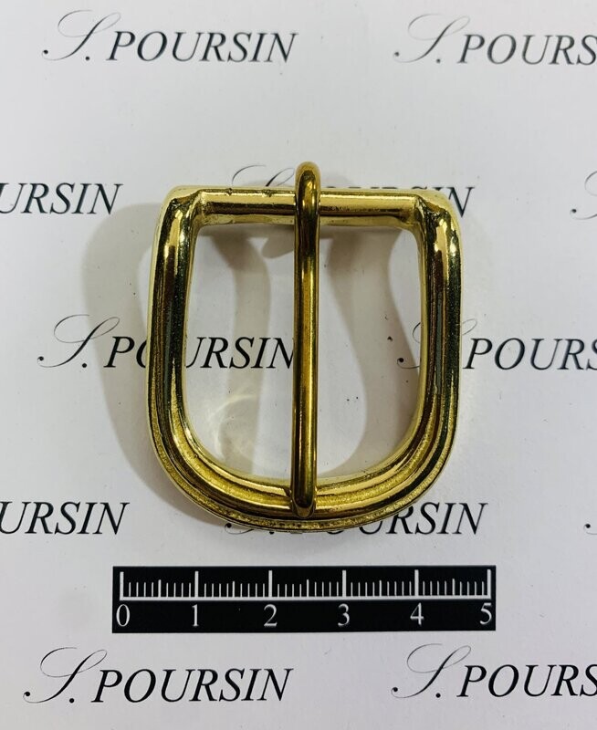Boucle 1356/27mm "Baguette" Maro Laiton Poli Bille  -  2 pièces