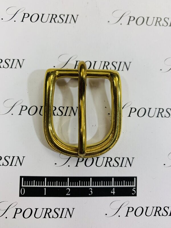 Boucle 1356/23mm "Baguette" Maro Laiton Poli Bille  -  2 pièces
