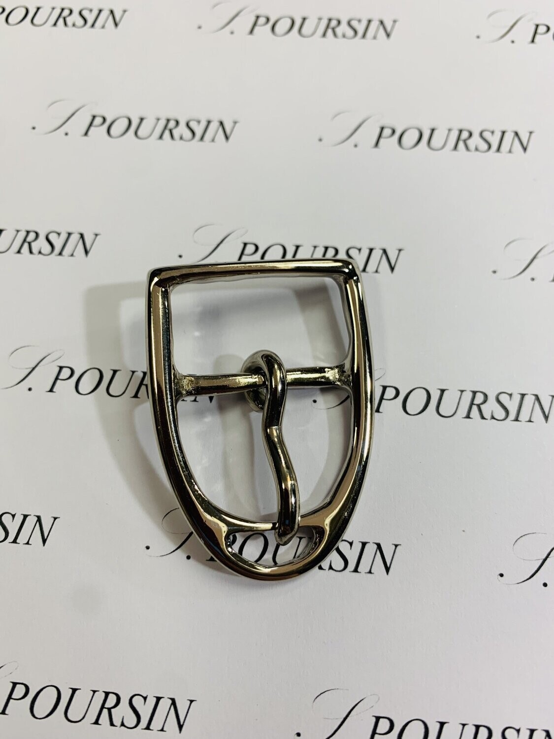 Boucle 66/25 Laiton Poli Bille Nickel - lot de 2 pièces