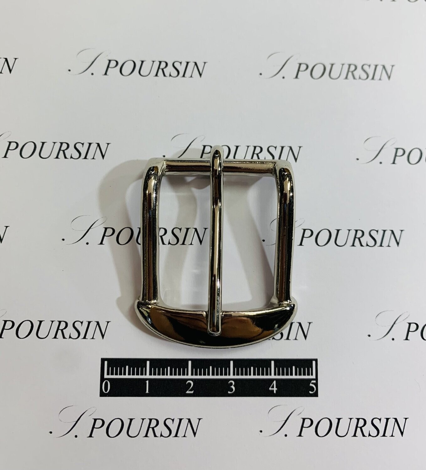 Boucle 981/25 Laiton Poli Bille Nickel - lot de 2 pièces