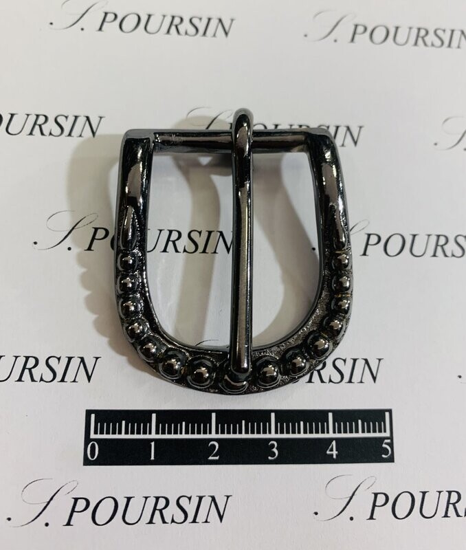 Boucle 506/25 Laiton Poli Bille Nickel Noir Verni - lot de 2 pièces