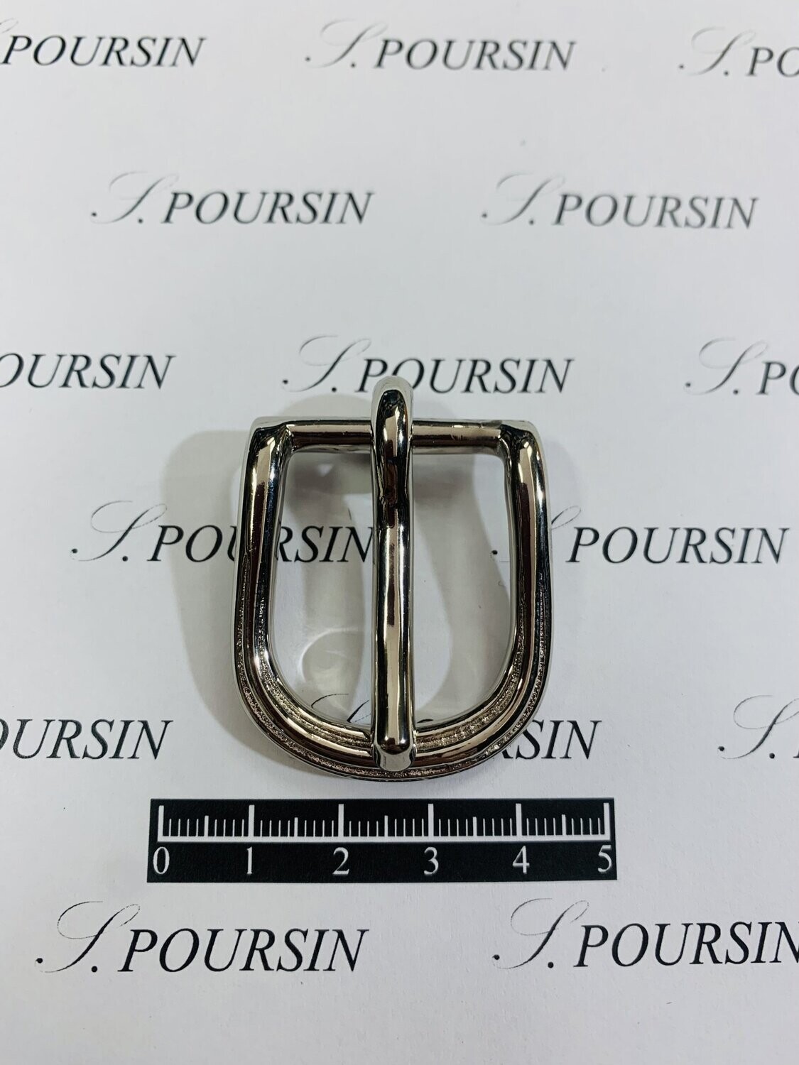 Boucle 1356/23mm CH "Baguette" Laiton Poli Bille Nickel -  2 pièces