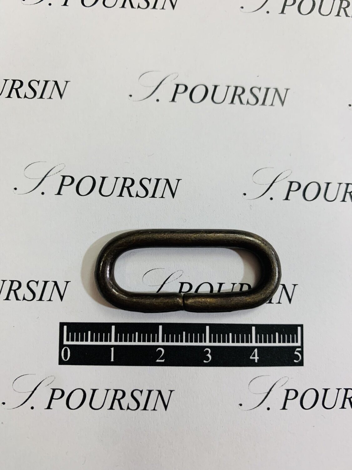 Passant Ovale 30x09 39 Non Soudé Laiton Bronzé Antic Foncé Verni -  lot de 10 pièces