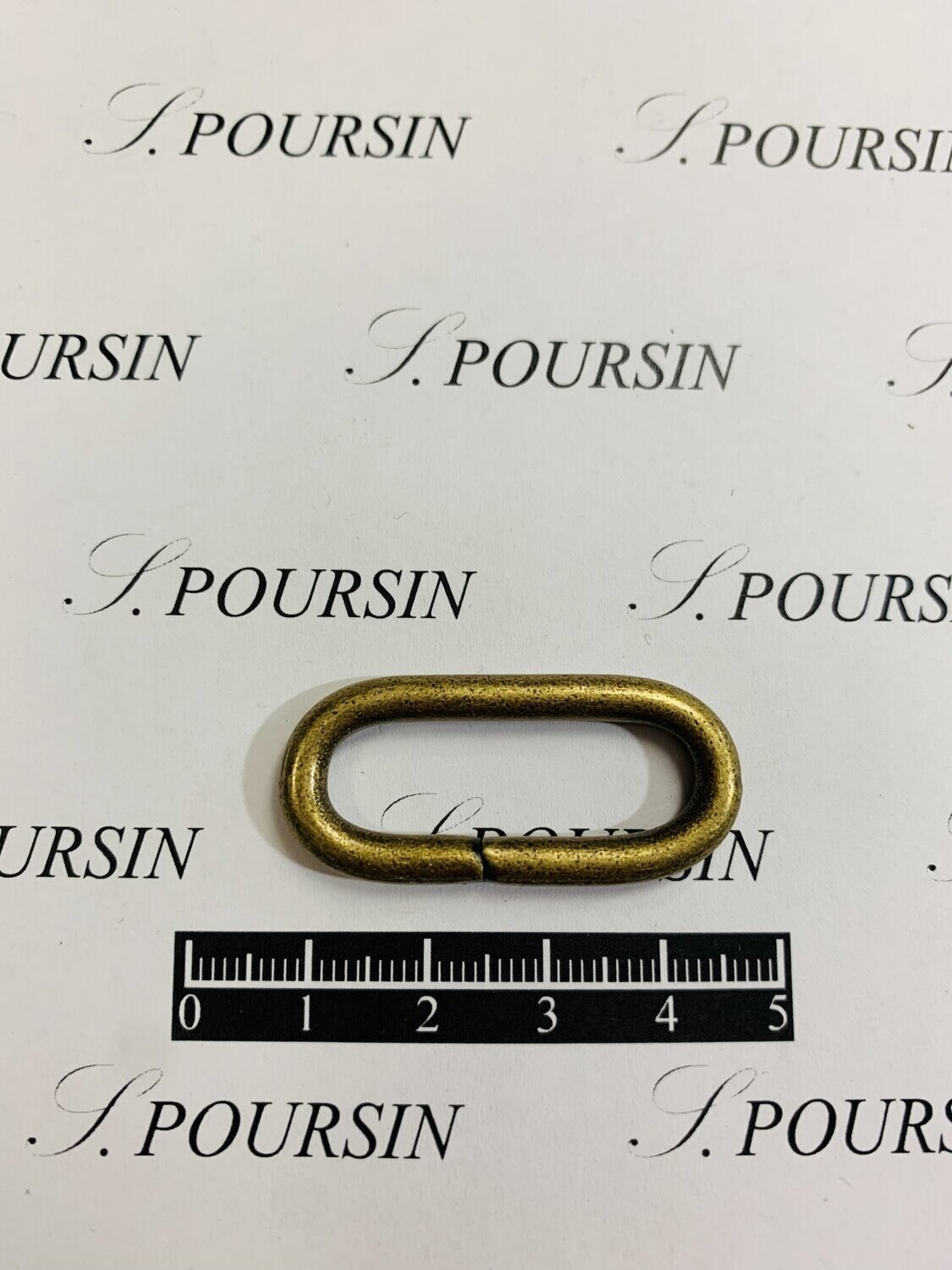 Passant Ovale 30x09 39 Non Soudé Laiton Bronzé Antic Clair Verni-  lot de 10 pièces