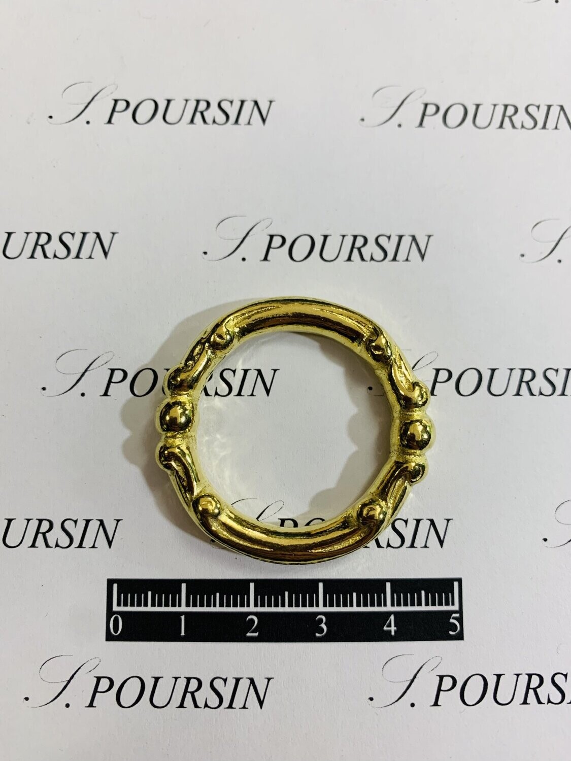 Anneau Fondu Moderne 28mm Laiton Poli Bille  - lot de 2 pièces