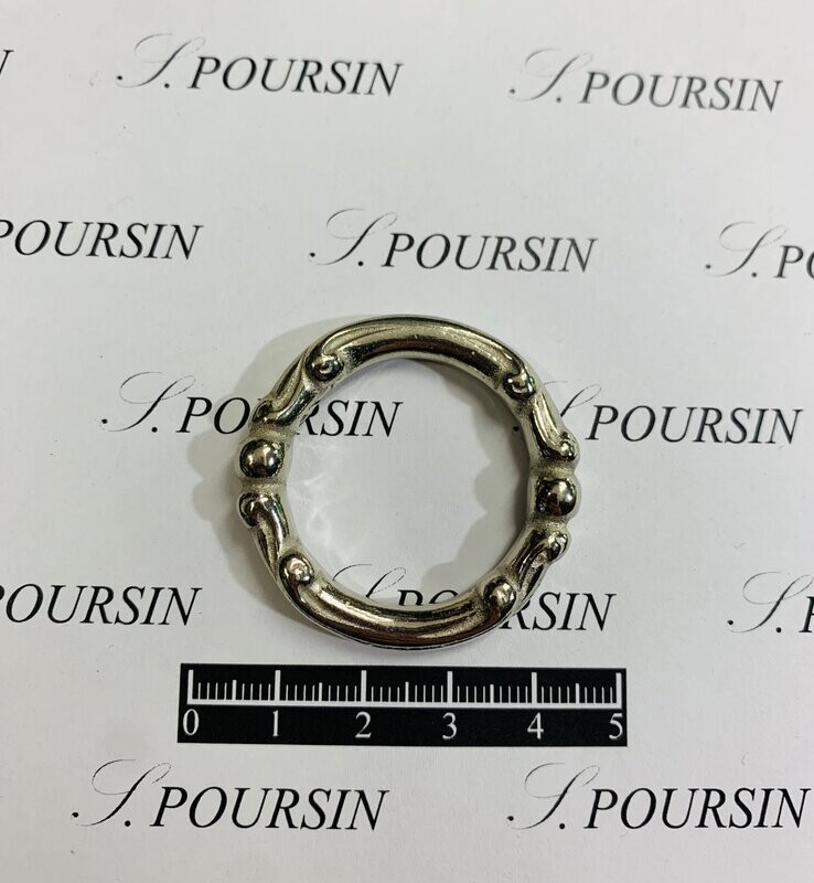 Anneau Fondu Moderne 28mm Maillechort Poli  - lot de 2 pièces