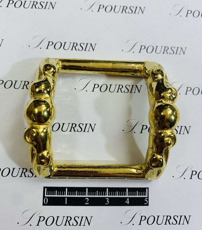 Carré de trait Moderne 41mm Laiton Poli Bille - 1 pièce
