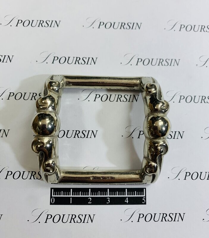 Carré de trait Moderne 41mm Maillechort Poli - 1 pièce