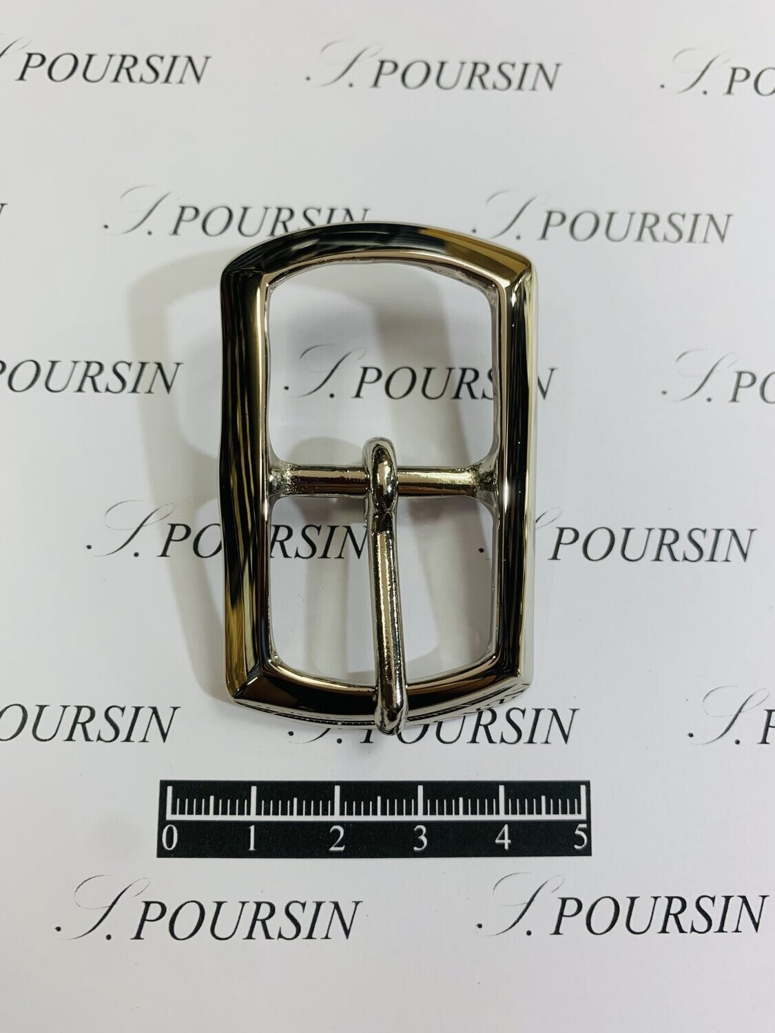 Boucle 38/25 Laiton Poli Main Nickel- lot de 2 pièces