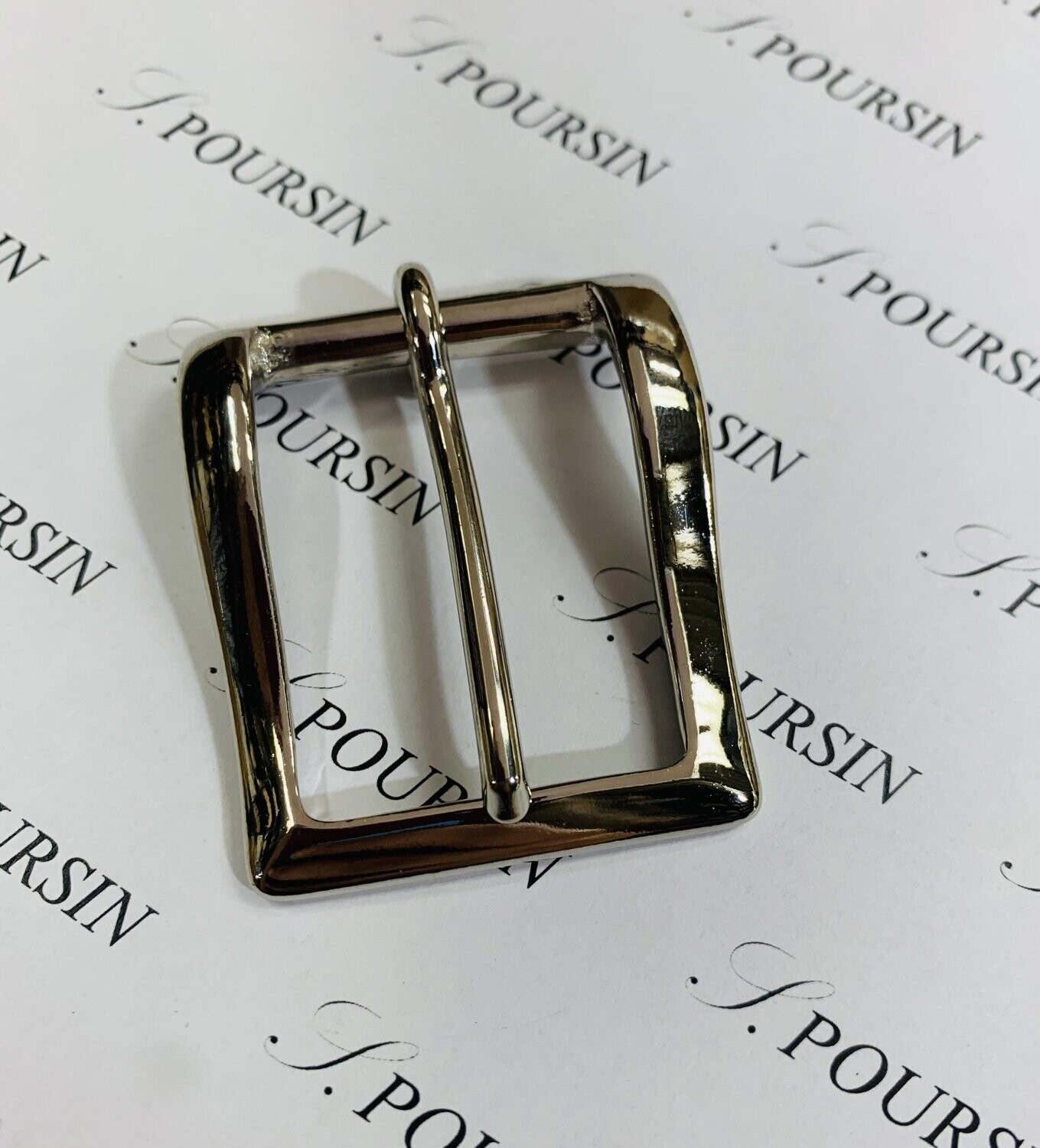 Boucle 485/30 Laiton Poli Bille Nickel - lot de 2 pièces