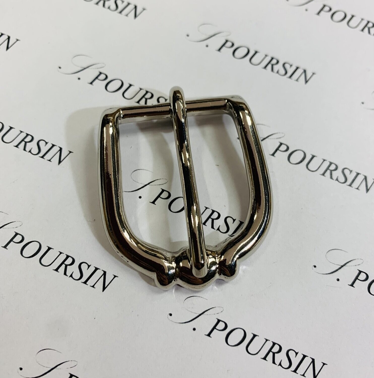 Boucle 8110/25 Laiton Poli Bille Nickel - lot de 2 pièces