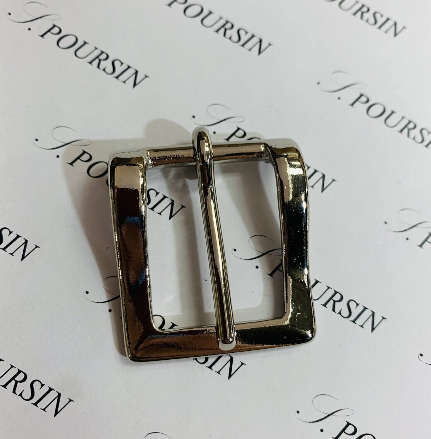 Boucle 485/25 Laiton Poli Bille Nickel - lot de 2 pièces
