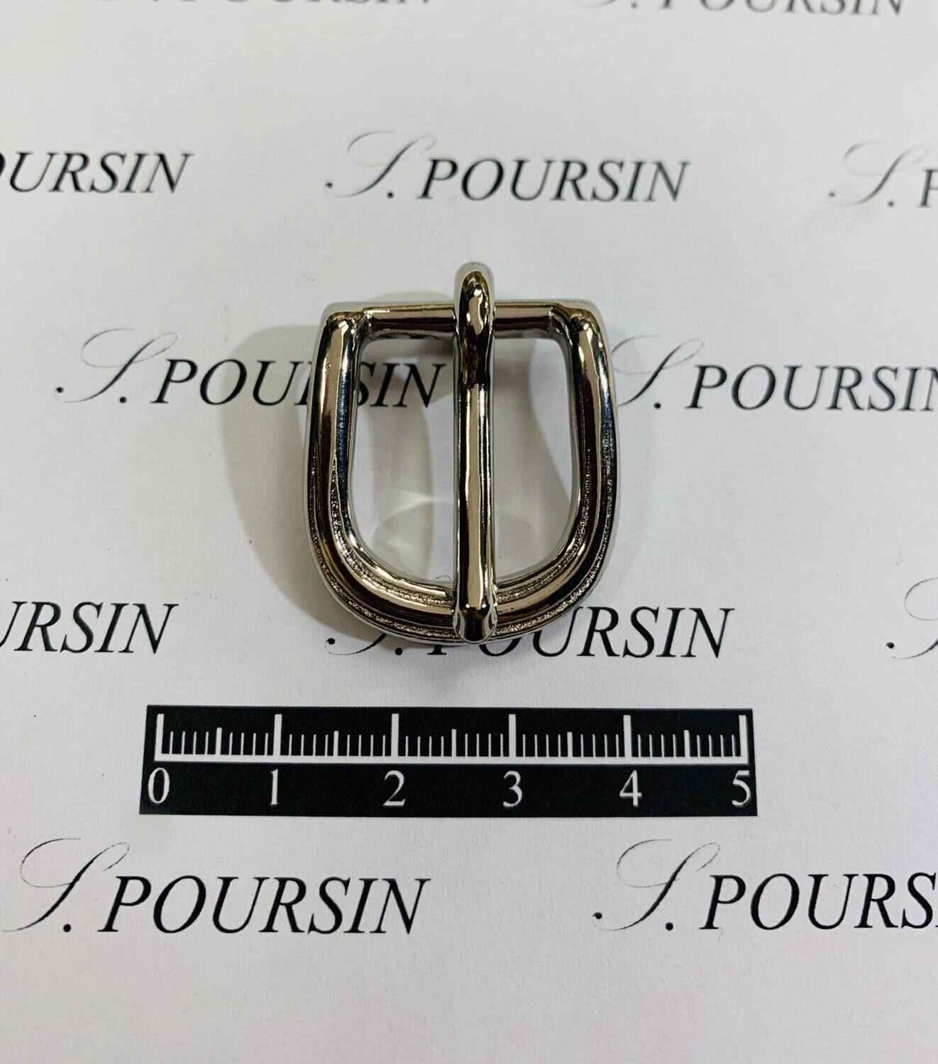 Boucle  1356/16mm CH Laiton Poli Bille Nickel -  2 pièces
