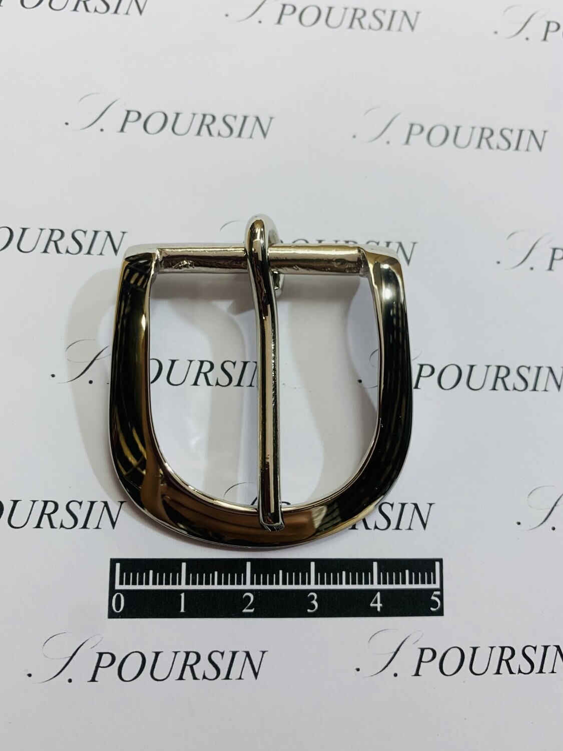 Boucle 649/30 Laiton Poli Nickel - lot de 2 pièces
