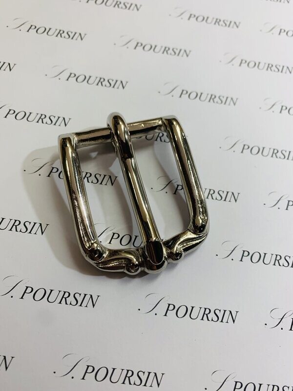 Boucle Simple Moderne 32mm CH Laiton Poli Bille Nickel  - 1 pièce