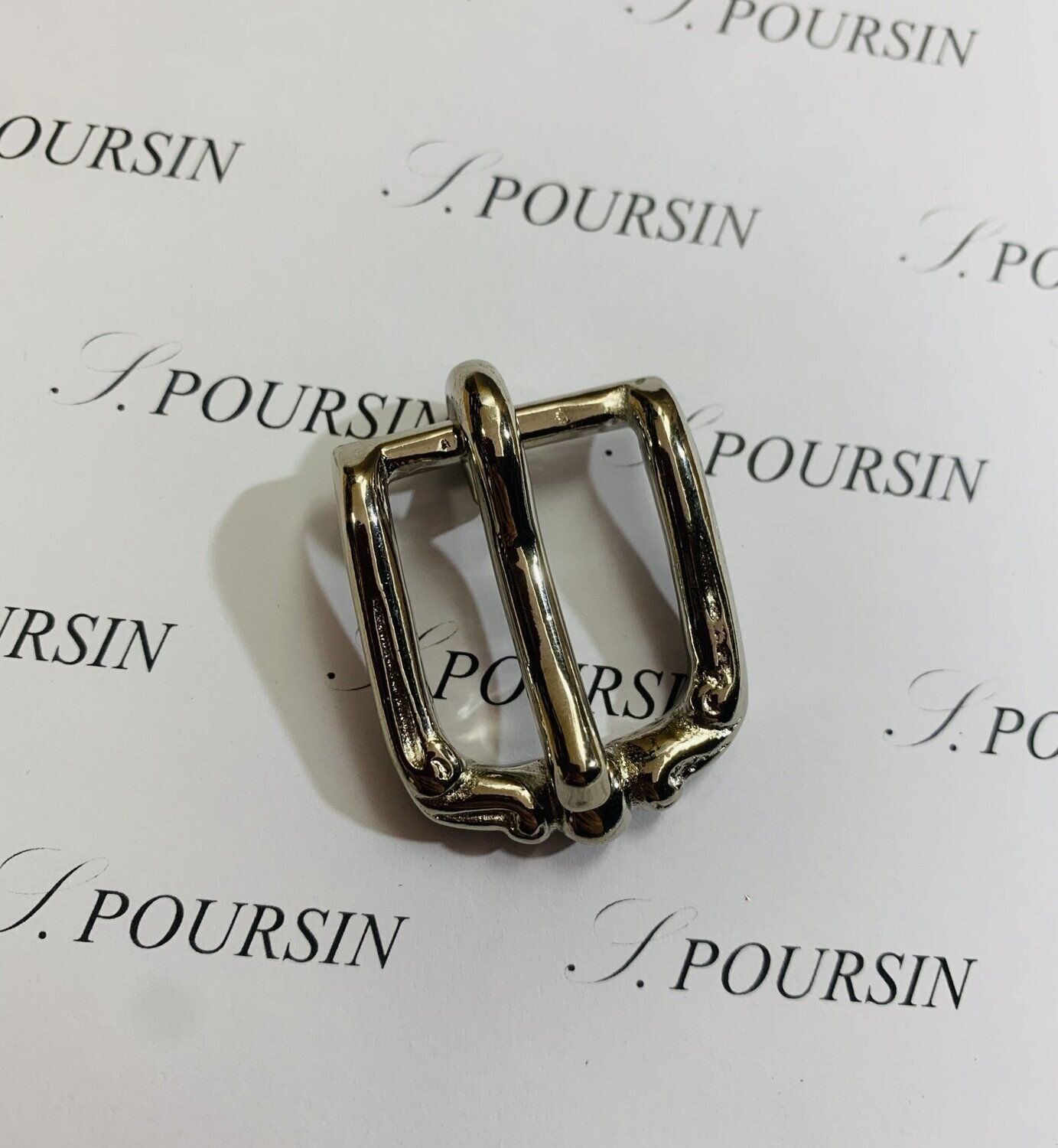 Boucle Simple Moderne 20mm CH Laiton Poli Bille Nickel  -  2 pièces
