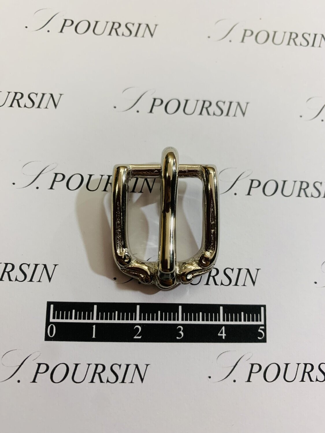 Boucle Simple Moderne 16mm CH Laiton Poli Bille Nickel - 2 pièces