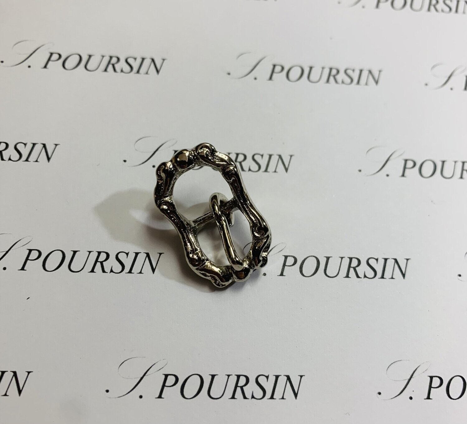 Boucle Double Moderne 9mm CH Laiton Poli Bille Nickel - lot de 2 pièces