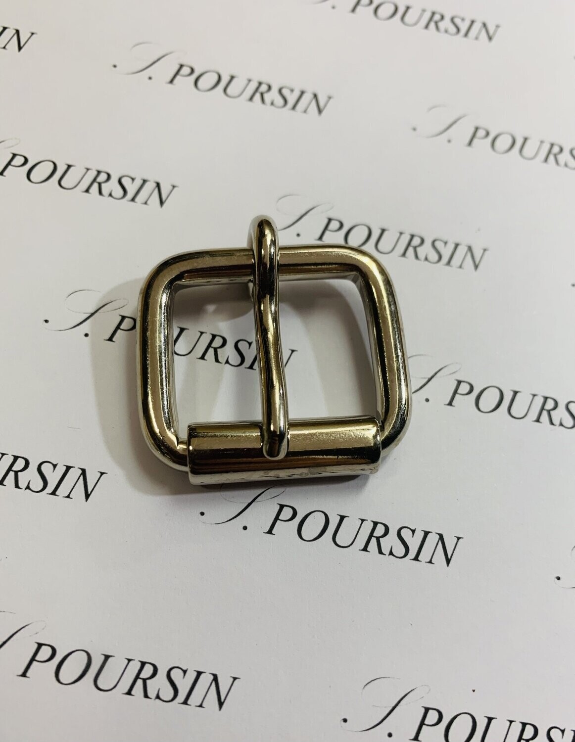 Boucle à Rouleau 25x20x4,9 Non Soudée Laiton Poli Bille Nickel - lot de 5 pièces