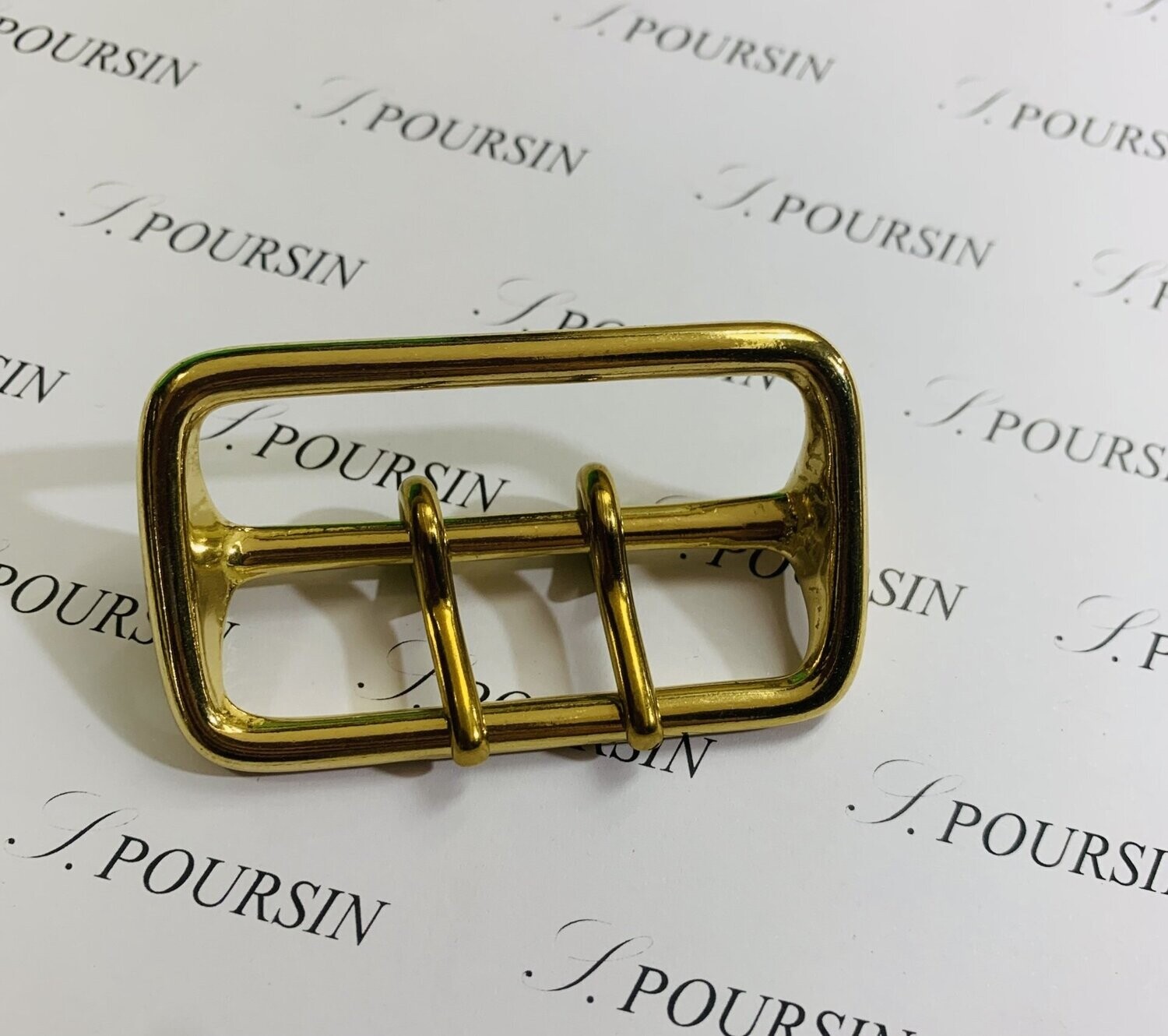 Boucle Jonc 52x28 Laiton Poli Bille - lot de 2 pièces
