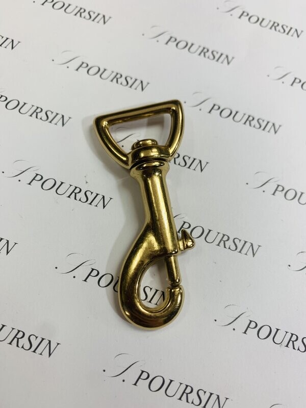 Mousqueton 869-65/20 Laiton Doré Or0.5N Free Verni - lot de 2 pièces