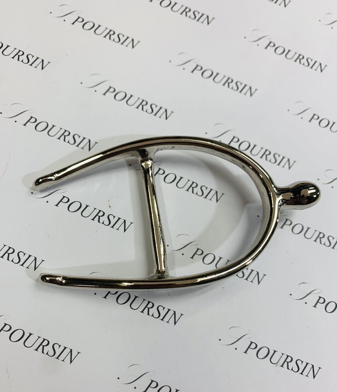 Boucle Eperon 261/40 à Tenon Laiton Poli Nickel - 1 pièce