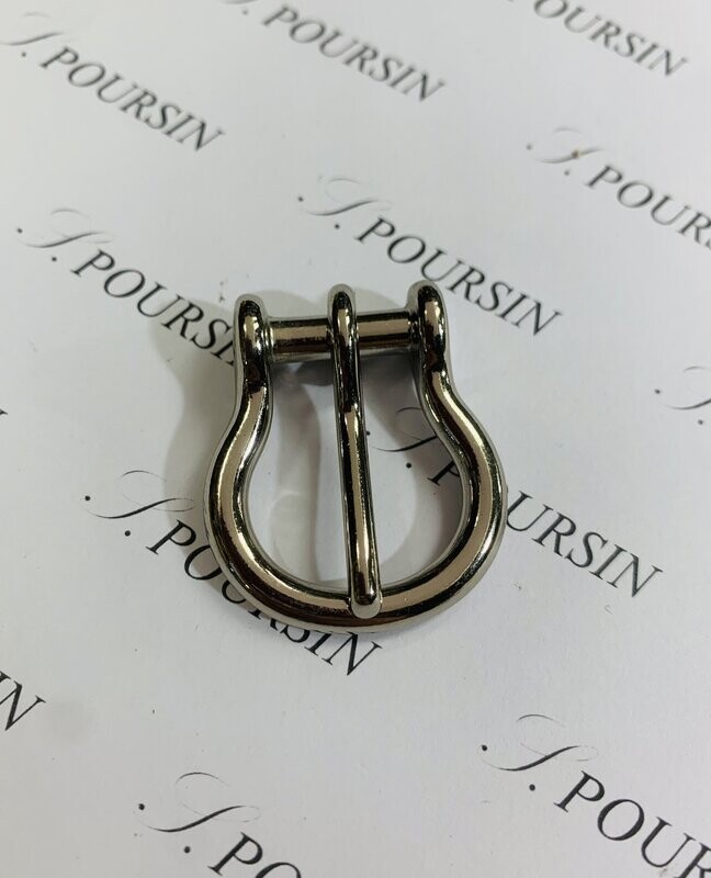 Boucle Manillon 15mm 1 Ardillon Laiton Poli Nickel Free Verni - lot de 2 pièces