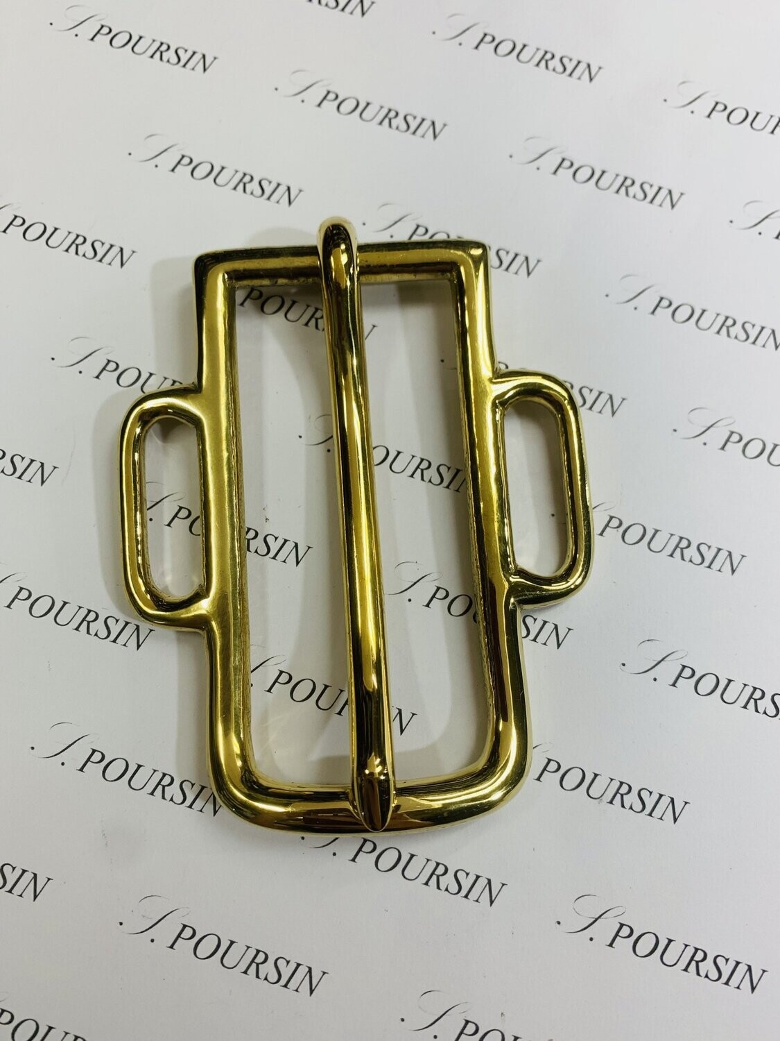 Boucle Mancelle Lyre 36mm CH Laiton Poli Main - 1 pièce
