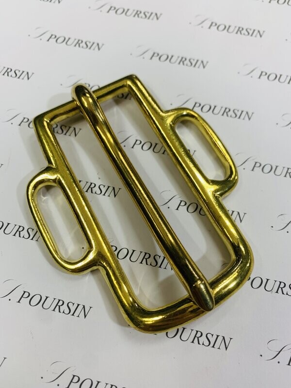 Boucle Mancelle Lyre 32mm CH Laiton Poli Bille - 1 pièce