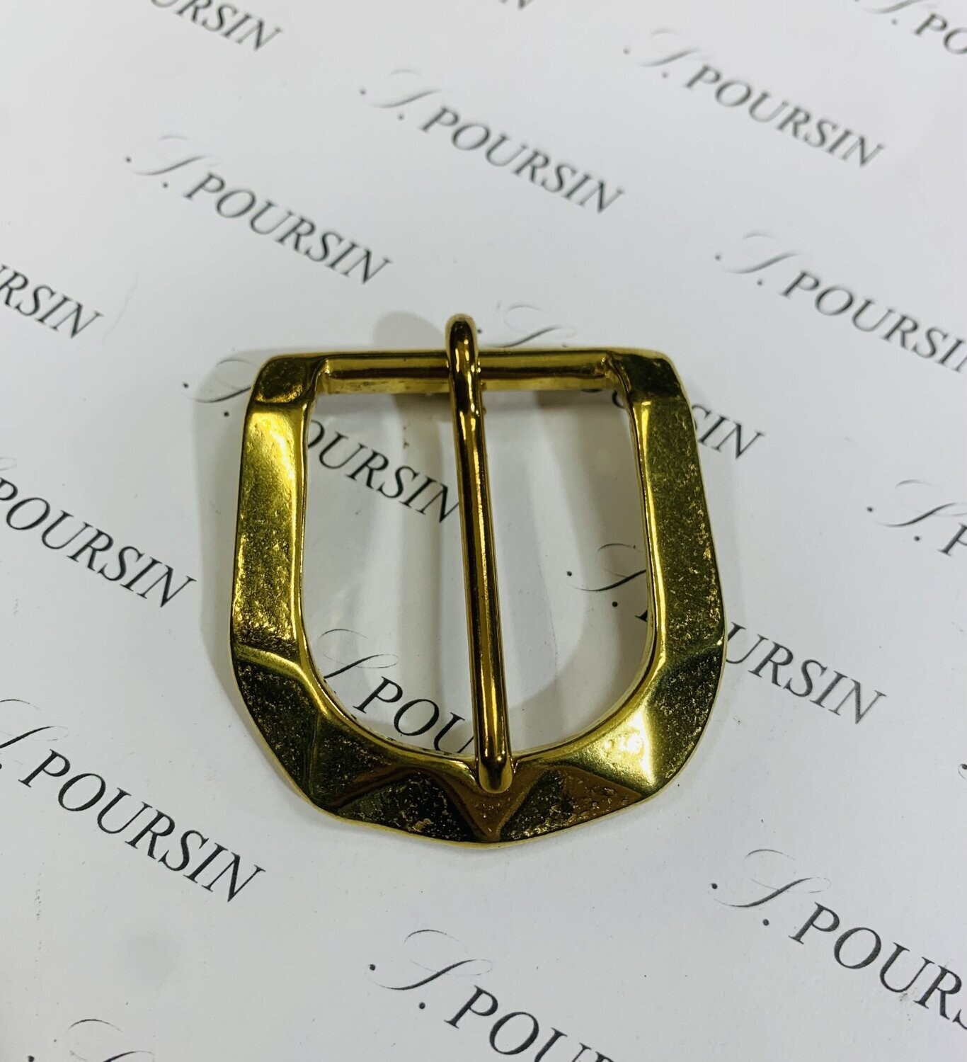 Boucle Facette 30mm Laiton Poli Bille - lot de 2 pièces