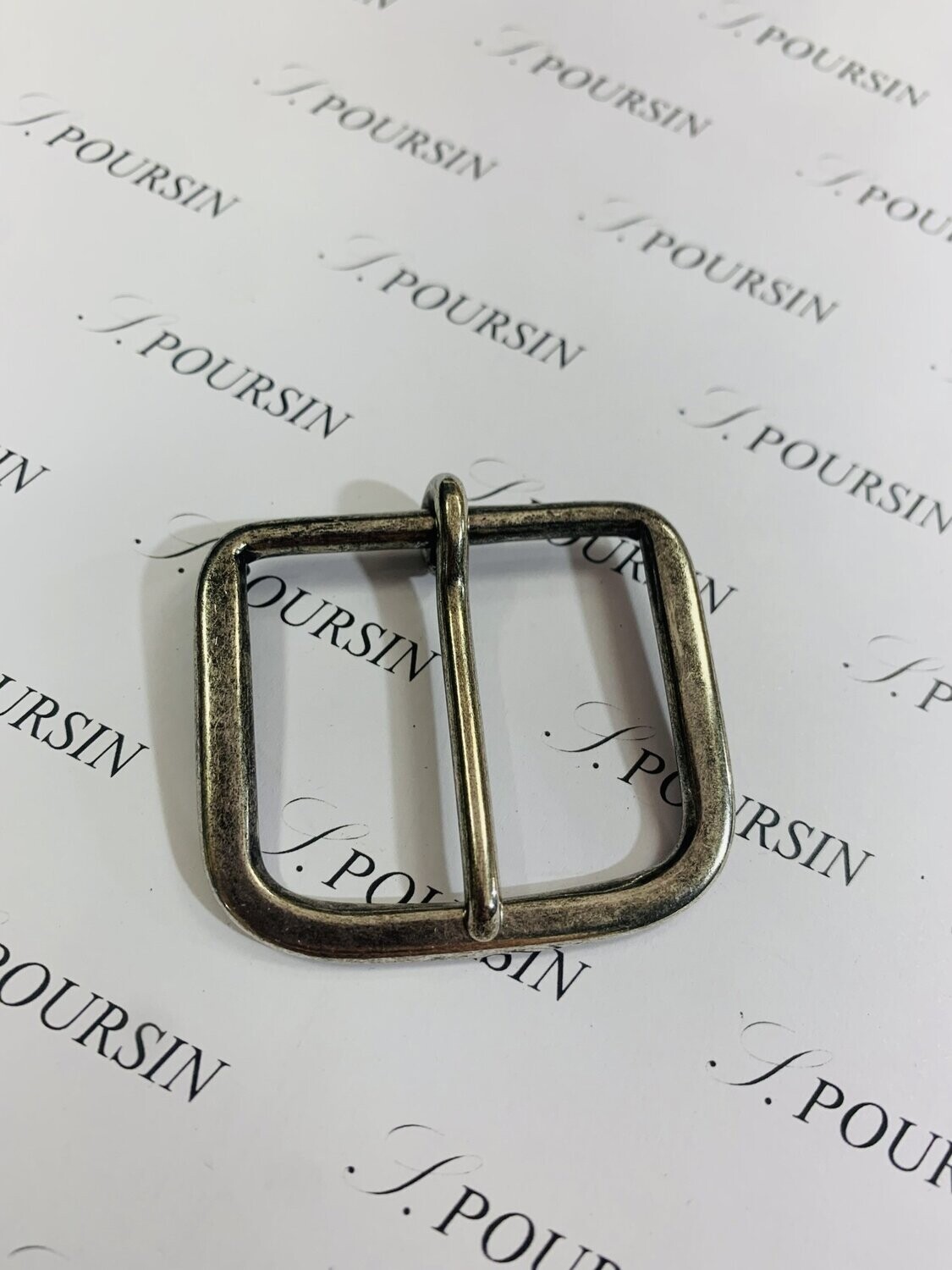 Boucle Plate 48/40 Soudée Laiton Vieil Argent Verni - lot de 2 pièces