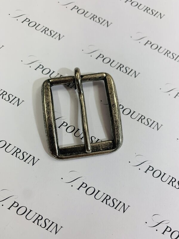 Boucle 50/25 Laiton Vieil Argent Clair Verni - lot de 2 pièces