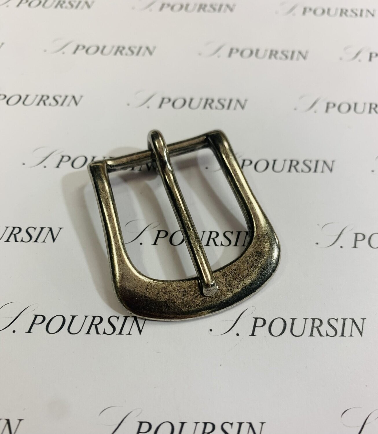 Boucle 27/25 Laiton Vieil Argent Clair Verni - lot de 2 pièces