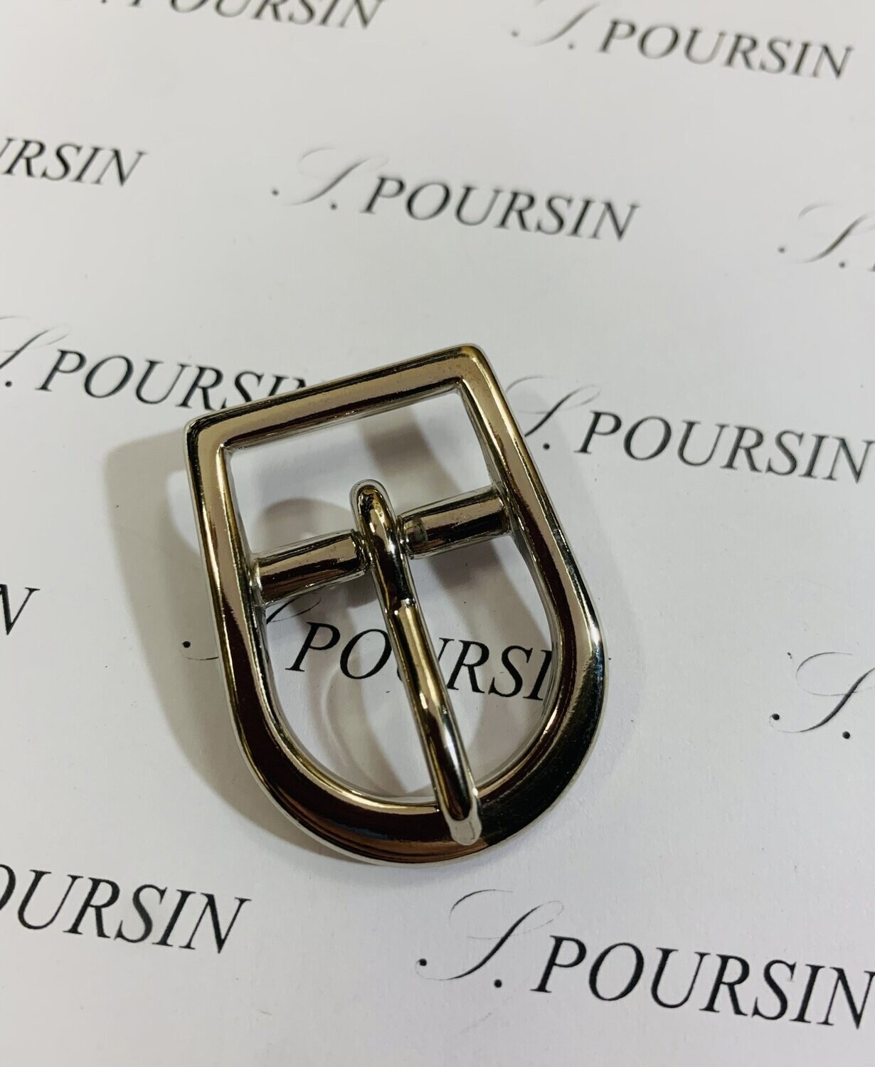 Boucle 915/20 Laiton Poli Bille Nickel - lot de 2 pièces