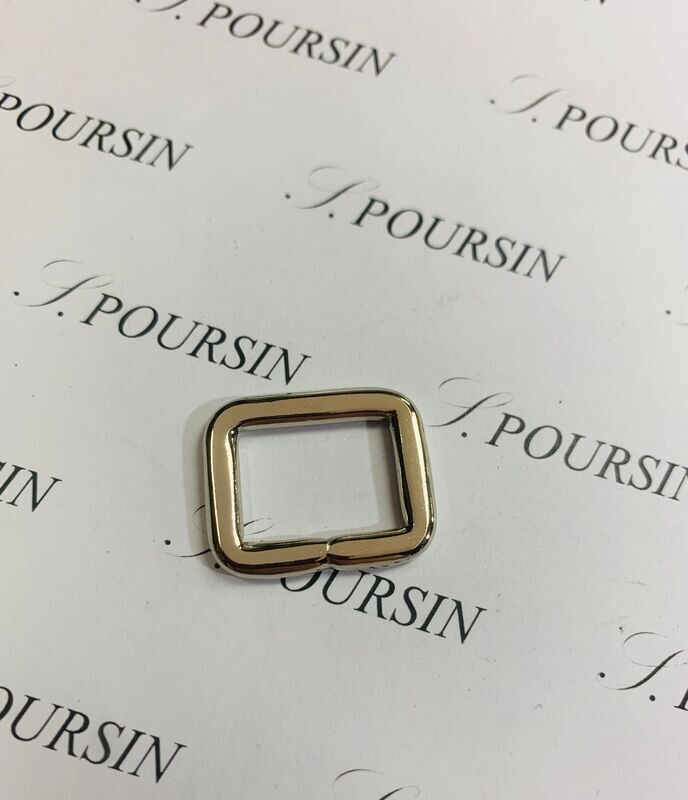Cadre plat 16x12 Soudé Laiton Poli Bille Nickel - lot de 10 pièces