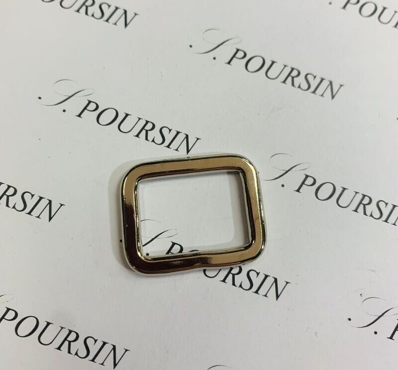 Cadre plat 20x15 Soudé Laiton Poli Bille Nickel  - lot de 5 pièces