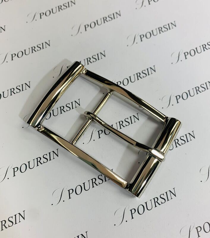 Boucle double 248/35 Laiton Poli Main Nickel - 1 pièce