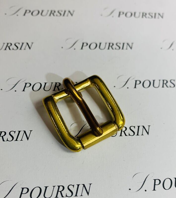 Boucle sous-ventrière 16mm CH  Laiton Poli Bille - lot de 2 pièces