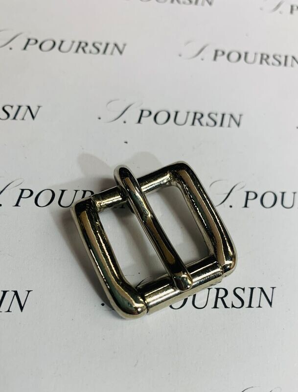 Boucle sous-ventrière 16mm CH  Laiton Poli Bille Nickel- lot de 2 pièces