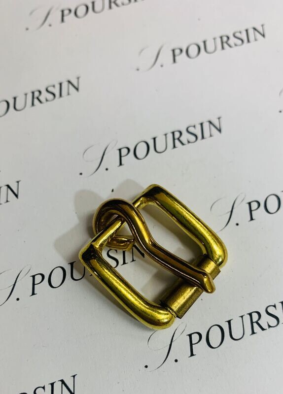 Boucle sous-ventrière 14mm CH  Laiton Poli Bille - lot de 2 pièces