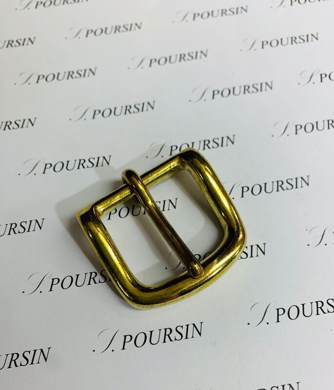 Boucle dossière basse 32mm Laiton Poli Bille  - lot de 2 pièces