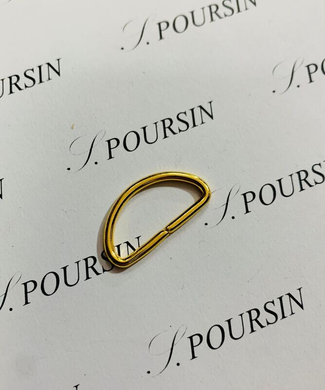Dé 1/2 Rond 20x09x20 Long Non Soudé Laiton Poli Bille Doré Verni- lot de 10 pièces
