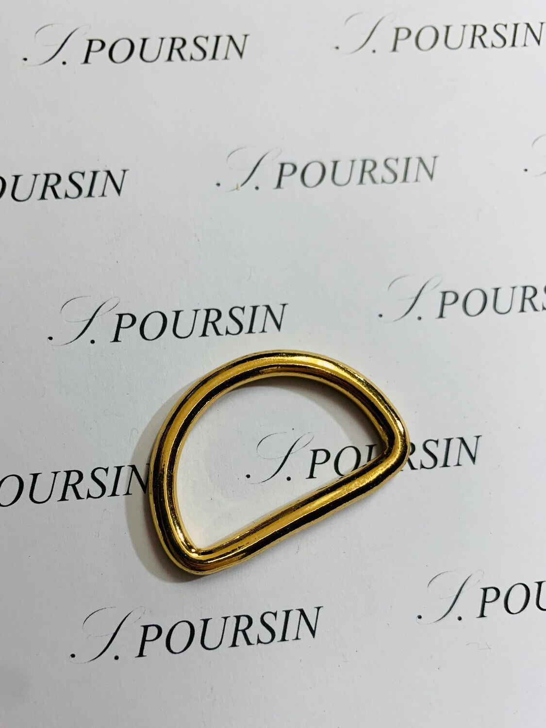 Dé 1/2 Rond 27x39 Long Soudé Laiton Poli Bille Doré Verni -  lot de 5 pièces